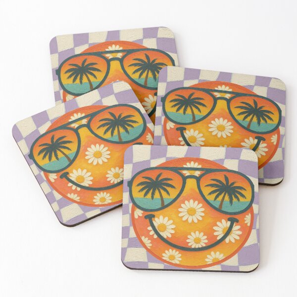 Item preview, Painted Retro Smiley – Daisy Beach Vibes Artwork designed and sold by UUniqueIImprint.