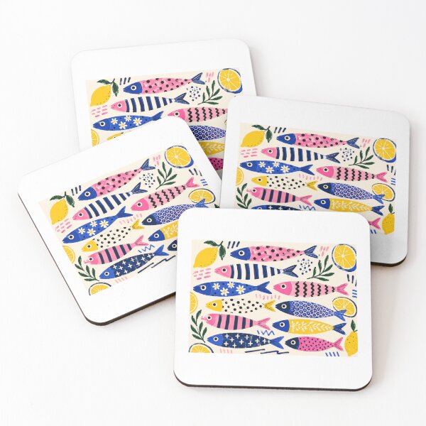 Item preview, Colorful Fish Pattern | Fun Tropical Ocean Illustration | Cute Marine Life Design | Vibrant Seamless Print designed and sold by poppet103.