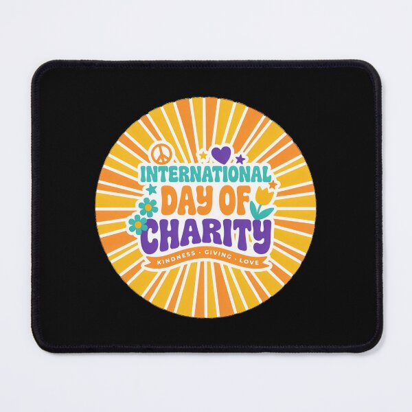 Item preview, International Day Charity Retro Kindness Peace Love Graphic designed and sold by MagicSD Designs.