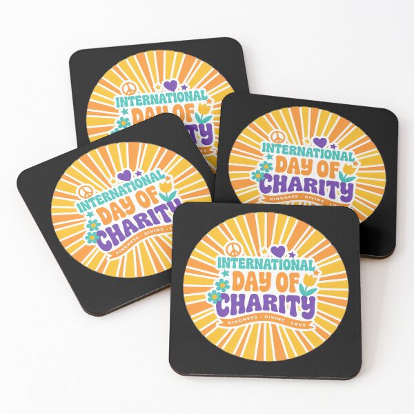 Item preview, International Day Charity Retro Kindness Peace Love Graphic designed and sold by MagicSD Designs.