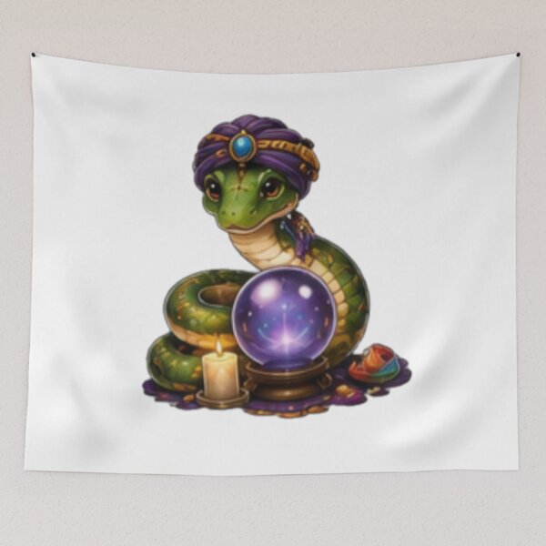 Item preview, Mystic Snake and Crystal Ball Sticker designed and sold by DailyDoodlesBySumbul.