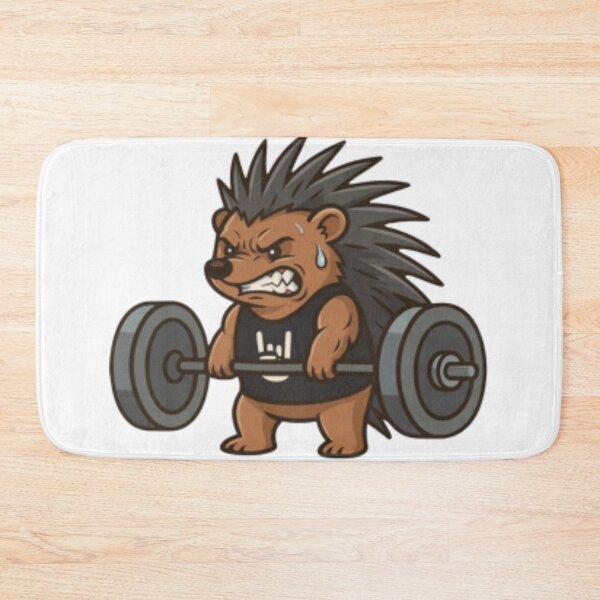 Item preview, Deadlifting Rocker Hedgehog designed and sold by Sailing Llamas.