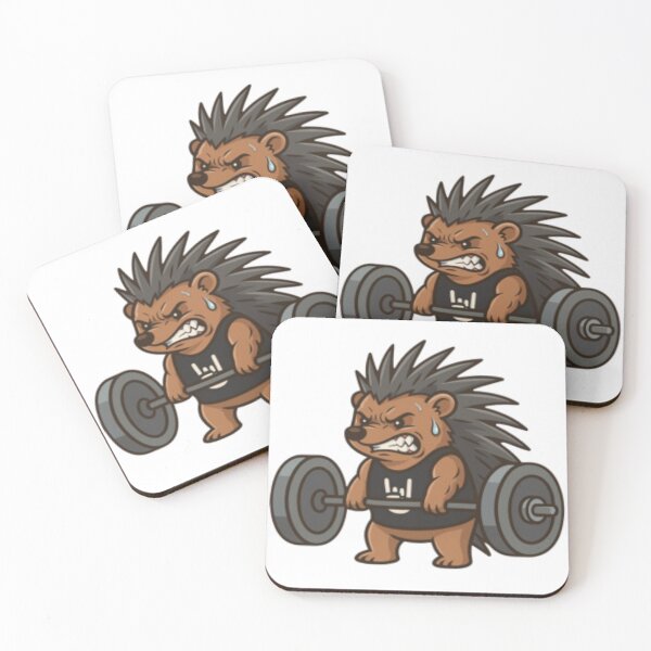 Item preview, Deadlifting Rocker Hedgehog designed and sold by Sailing Llamas.