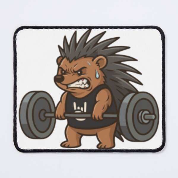 Item preview, Deadlifting Rocker Hedgehog designed and sold by Sailing Llamas.