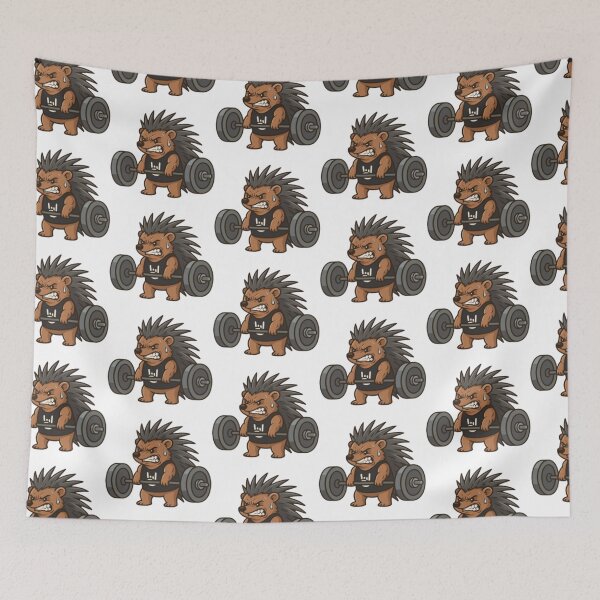 Item preview, Deadlifting Rocker Hedgehog designed and sold by Sailing Llamas.