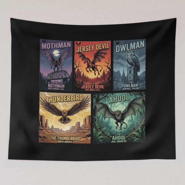 Item preview, Winged Cryptid Legends Retro Pop Art Collection designed and sold by redsharkuk.