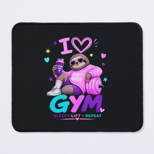 Item preview, Cute Gym Sloth – Sleep Eat Lift Repeat Fitness Design designed and sold by Aimetoi.