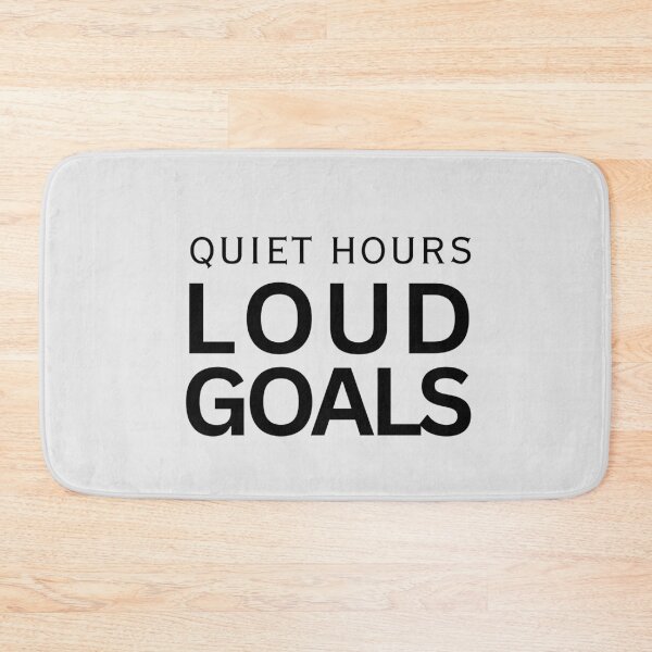 Item preview, Quiet Hours, Loud Goals – Bold Black Typography designed and sold by alaa9898.
