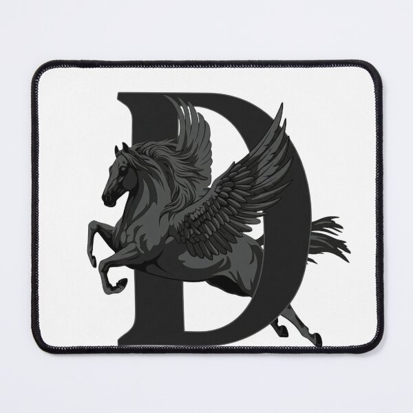 Item preview, Pegasus Letter D Monogram Gothic Design designed and sold by ERVNR.