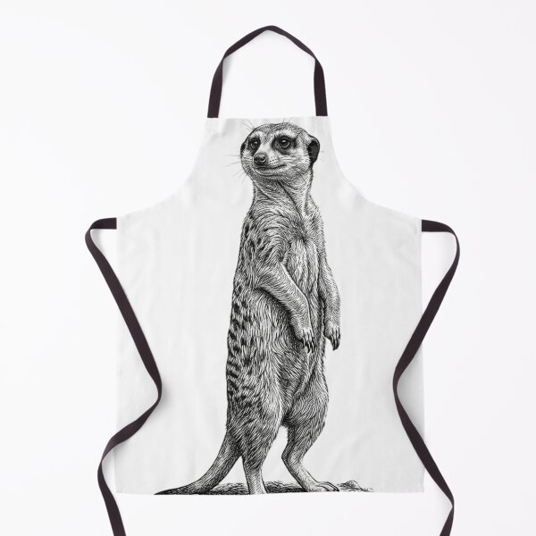 Item preview, Realistic high detail black and white meerkat designed and sold by Minimalisticaly.