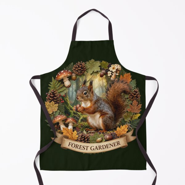 Item preview, Forest Gardener Squirrel Mandala - Woodland Nature Wreath Art designed and sold by GoGreenlove.