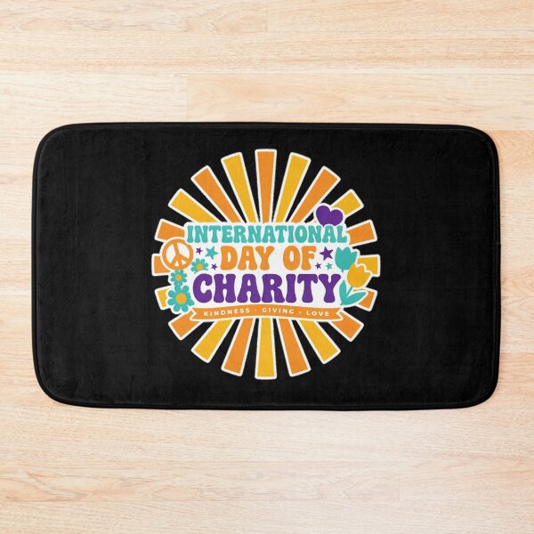 Item preview, International Day Charity Retro Kindness Peace Love Graphic designed and sold by MagicSD Designs.