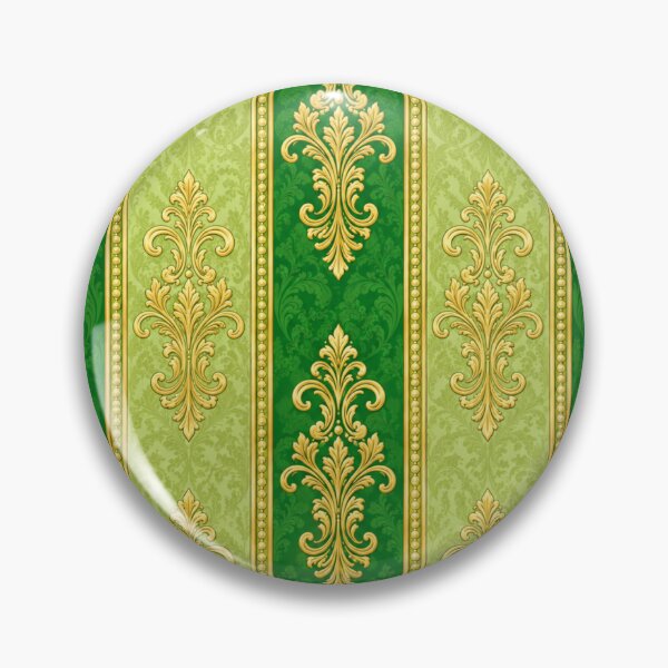 Item preview, Kelly Green and Pistachio Striped Gold Damask designed and sold by DesignsByPrnces.