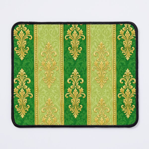 Item preview, Kelly Green and Pistachio Striped Gold Damask designed and sold by DesignsByPrnces.