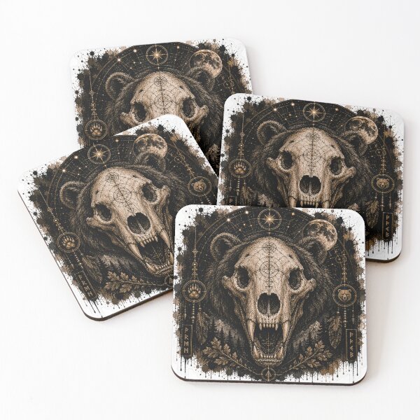 Item preview, Grizzly Skull Celestial Night designed and sold by PatternFly.