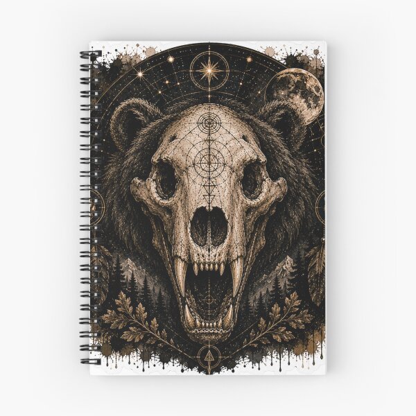 Item preview, Grizzly Skull Celestial Night designed and sold by PatternFly.