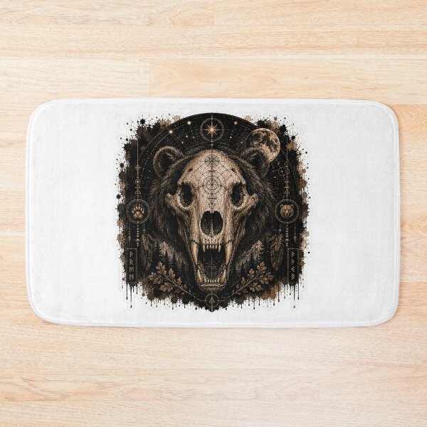 Item preview, Grizzly Skull Celestial Night designed and sold by PatternFly.