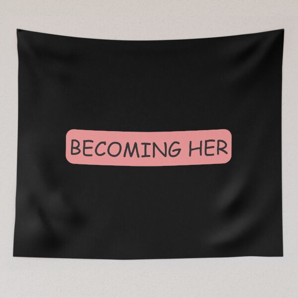 Item preview, Becoming Her – Soft Pink Empowering Quote designed and sold by alaa9898.