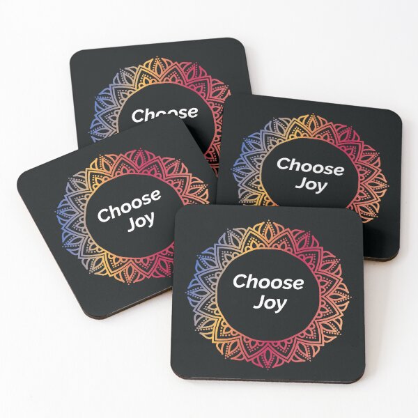 Item preview, Colorful mandala choose joy typography  designed and sold by Krishnacre8.