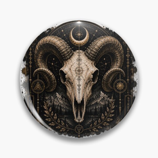 Item preview, Ram Skull Celestial Night designed and sold by PatternFly.