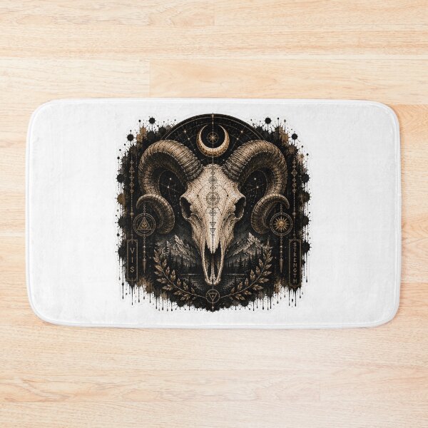 Item preview, Ram Skull Celestial Night designed and sold by PatternFly.