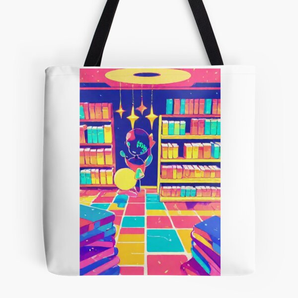 Item preview, Art - Digital Creation, Dreamlike Scene in a Colorful Library designed and sold by Reverso-Design.