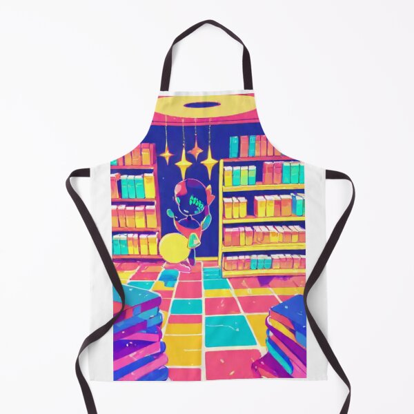 Item preview, Art - Digital Creation, Dreamlike Scene in a Colorful Library designed and sold by Reverso-Design.