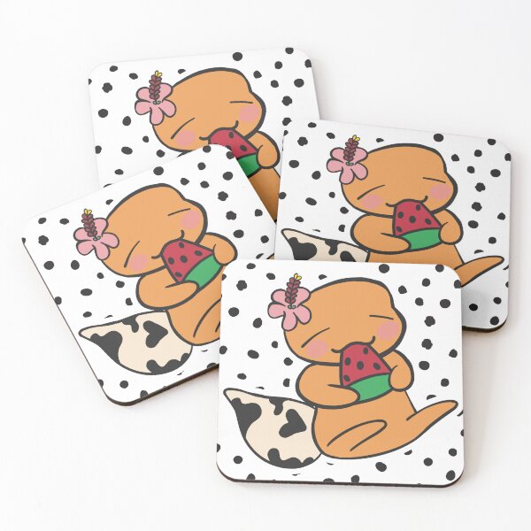 Item preview, Tangy the Leopard Gecko Eats Watermelon Polka Dot Pattern designed and sold by Tangy Doodles.