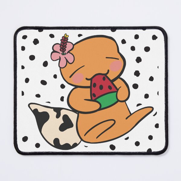 Item preview, Tangy the Leopard Gecko Eats Watermelon Polka Dot Pattern designed and sold by Tangy Doodles.