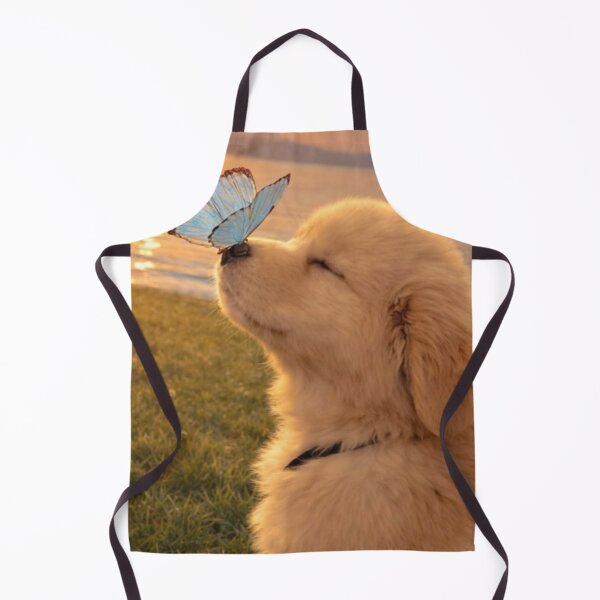 Item preview, Peaceful Puppy with Blue Butterfly at Sunset Aesthetic designed and sold by Jesus-istheway.