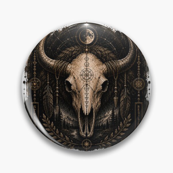 Item preview, Bison Skull Celestial Night designed and sold by PatternFly.
