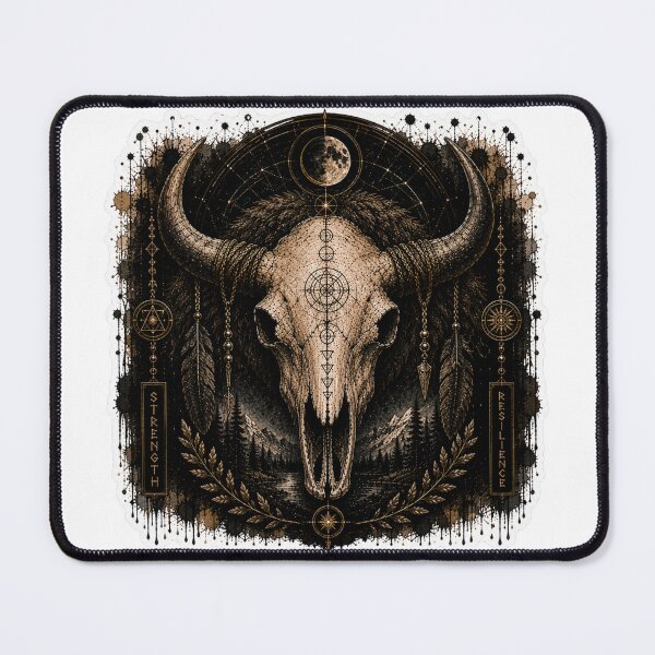 Item preview, Bison Skull Celestial Night designed and sold by PatternFly.