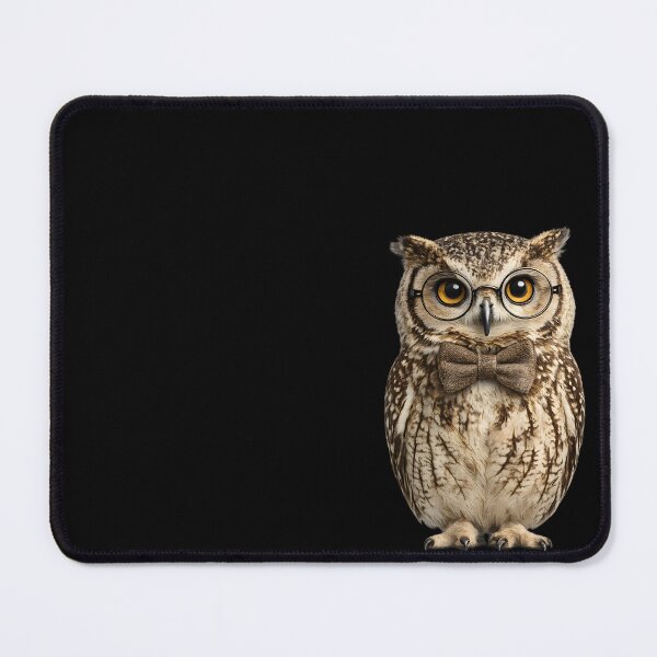 Item preview, Wise Owl with Round Glasses Sticker – Cute Professor Owl designed and sold by KawaiiOrbit.
