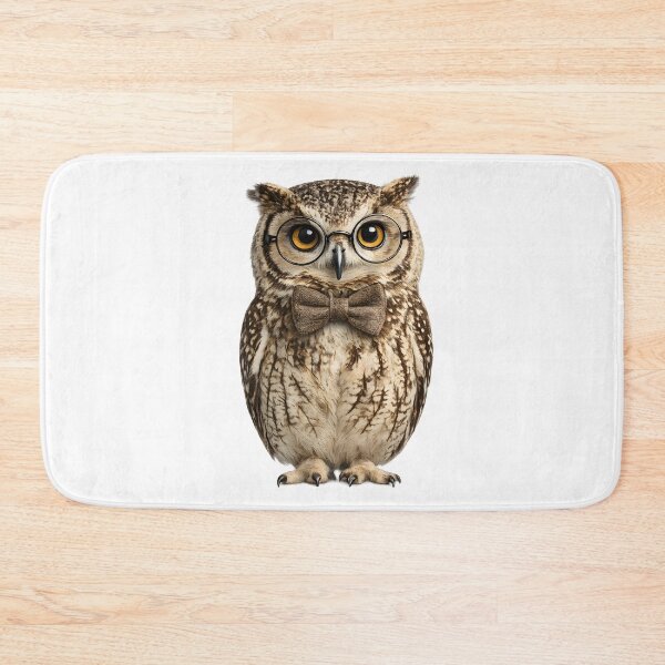 Item preview, Wise Owl with Round Glasses Sticker – Cute Professor Owl designed and sold by KawaiiOrbit.