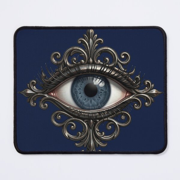 Item preview, Gothic Blue Eye Wrought Iron Emblem designed and sold by TheUnveiledEye.
