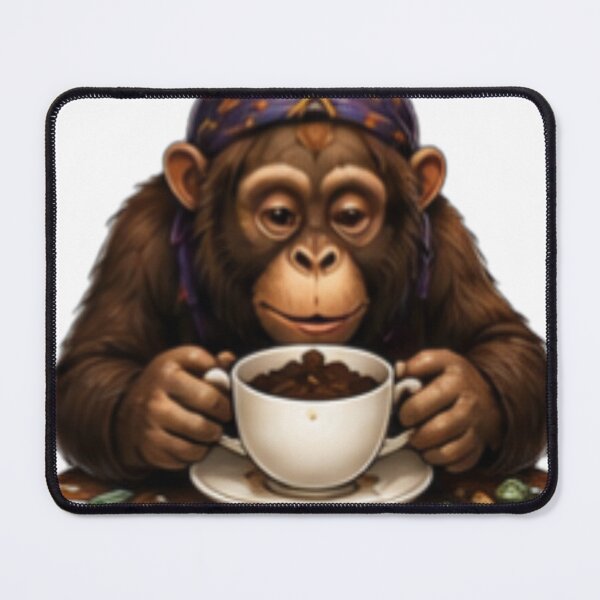 Item preview, Coffee Loving Chimpanzee designed and sold by DailyDoodlesBySumbul.