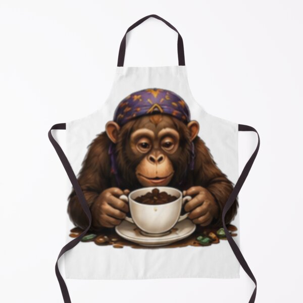 Item preview, Coffee Loving Chimpanzee designed and sold by DailyDoodlesBySumbul.