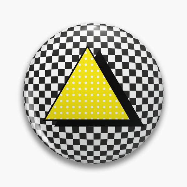 Item preview, Geometric Black and White Checks with Yellow designed and sold by The Retromotel.