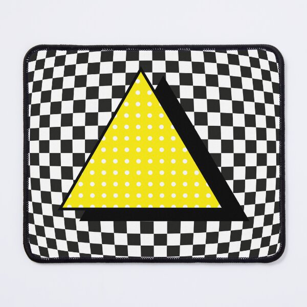 Item preview, Geometric Black and White Checks with Yellow designed and sold by The Retromotel.