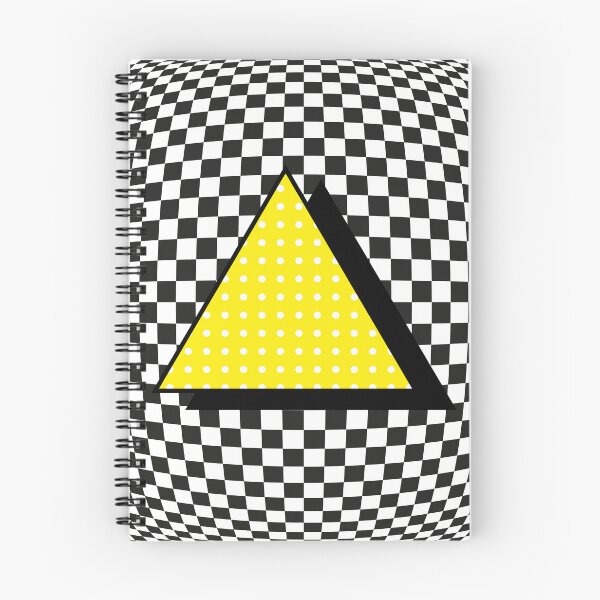 Item preview, Geometric Black and White Checks with Yellow designed and sold by The Retromotel.