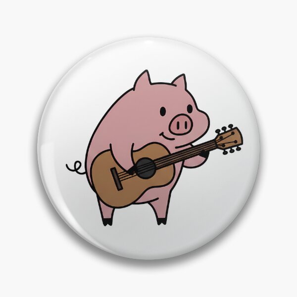 Item preview, Guitar Player Pig designed and sold by SimplePiggy.