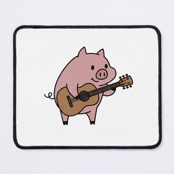 Item preview, Guitar Player Pig designed and sold by SimplePiggy.