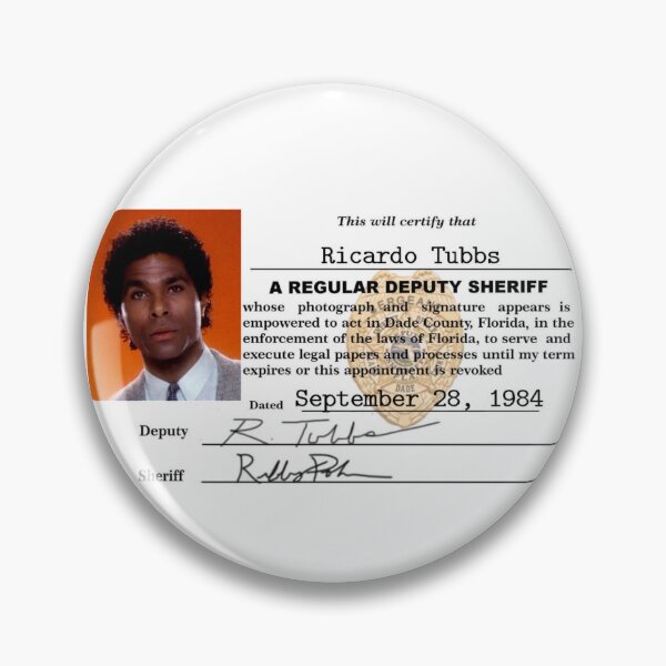 Item preview, Ricardo Tubbs ID  designed and sold by The Retromotel.