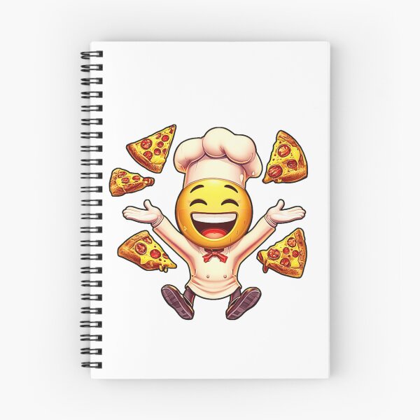 Item preview, Master of Pizza – Chef Emoji Juggling Pizza Slices Cartoon T-Shirt Design designed and sold by MerchWSzpilkach.