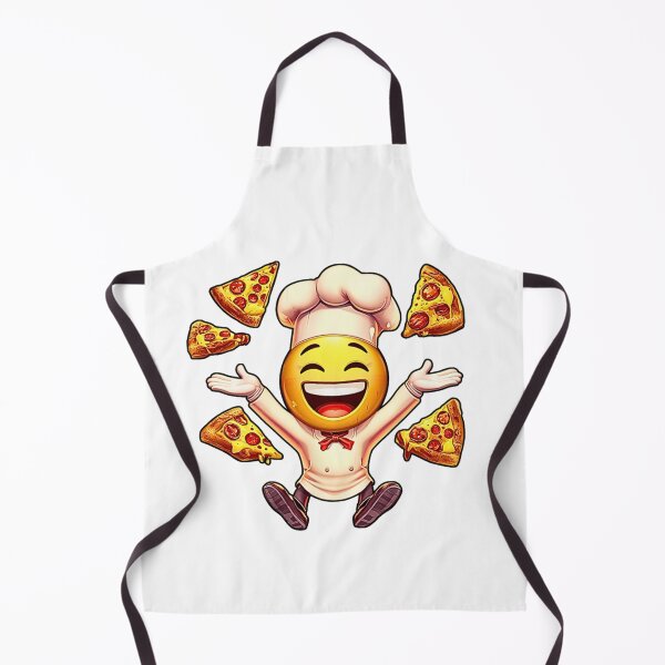 Item preview, Master of Pizza – Chef Emoji Juggling Pizza Slices Cartoon T-Shirt Design designed and sold by MerchWSzpilkach.