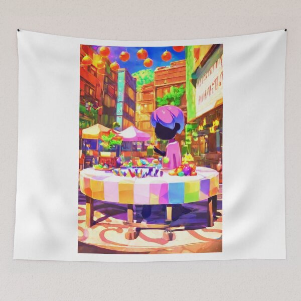 Item preview, Art - Digital Illustration, Dreamy Market with Psychedelic Colors designed and sold by Reverso-Design.