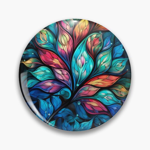 Item preview,  Radiant Stained Glass Leaves in Vibrant Jewel Tones designed and sold by pinkal.