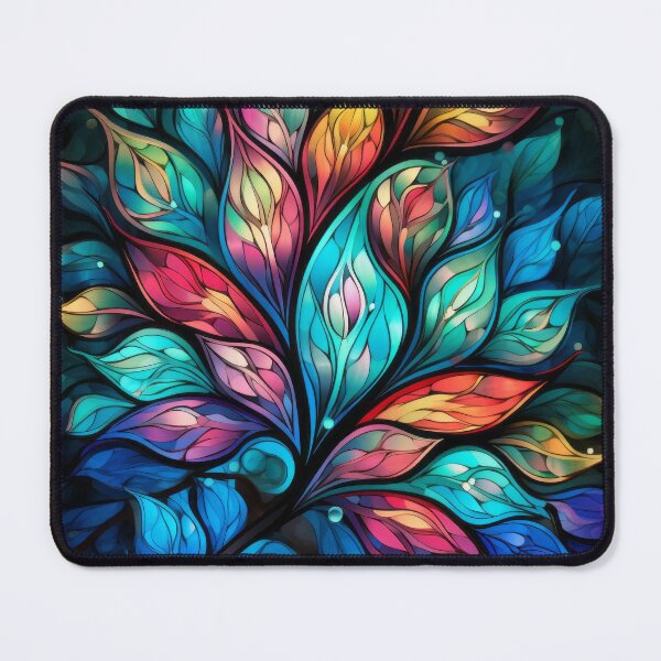 Item preview,  Radiant Stained Glass Leaves in Vibrant Jewel Tones designed and sold by pinkal.