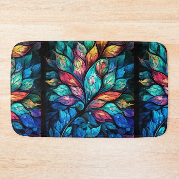 Item preview,  Radiant Stained Glass Leaves in Vibrant Jewel Tones designed and sold by pinkal.
