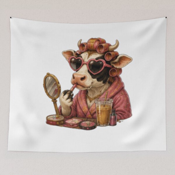 Item preview, Glam Cow Beauty Queen designed and sold by DailyDoodlesBySumbul.